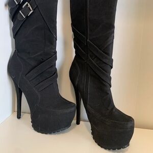 Black Buckle Boots